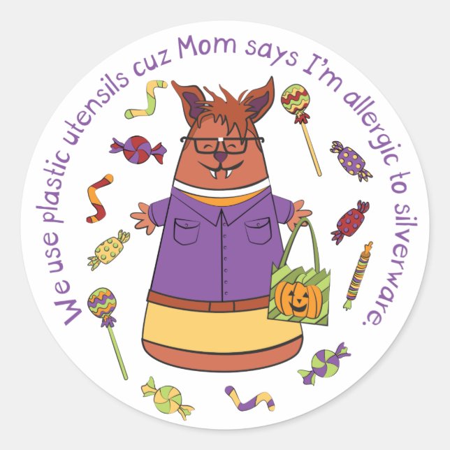 Corny Candy - Werewolf-Sticker Runder Aufkleber (Vorderseite)