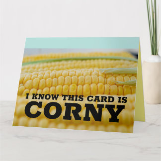 CORNY CORN ON THE COB BIRTHDAY GREETING CARD KARTE