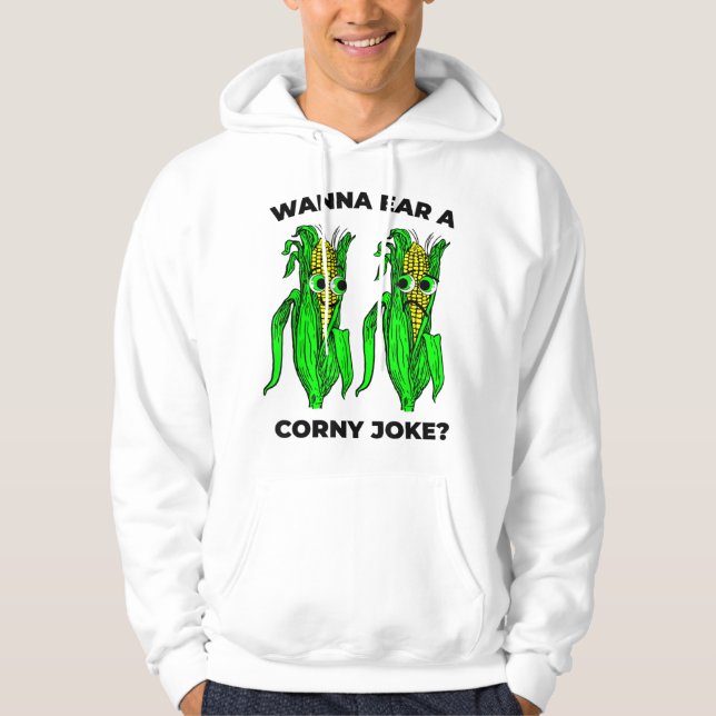 Corny Joke Meme Ear Mais Pun Graphic Hoodie (Vorderseite)