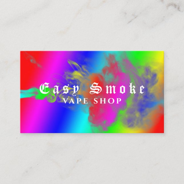 Corolful Smoke Vape Shop Carte de visite (Devant)