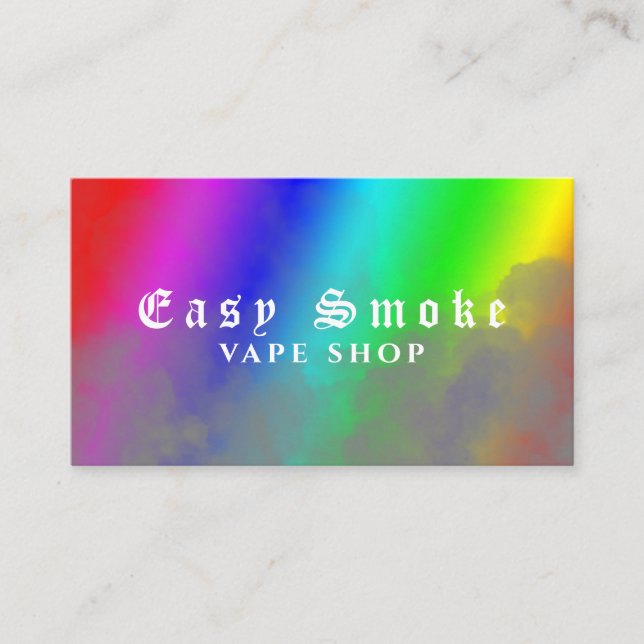 Corolful Smoke Vape Shop Carte de visite (Devant)