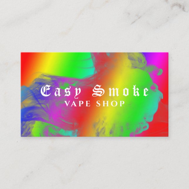 Corolful Smoke Vape Shop Carte de visite (Devant)