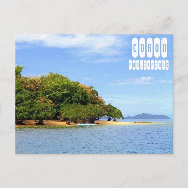 Coron Beach auf den Philippinen in Palawan Postkarte (Vorderseite)