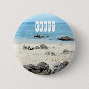 Coron Beach von Palawan Philippinen Button