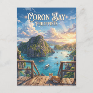Coron-Bucht Philippinen Postkarte