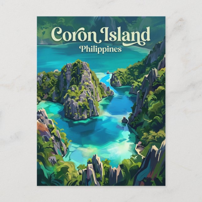 Coron-Insel Philippinen Postkarte (Vorderseite)