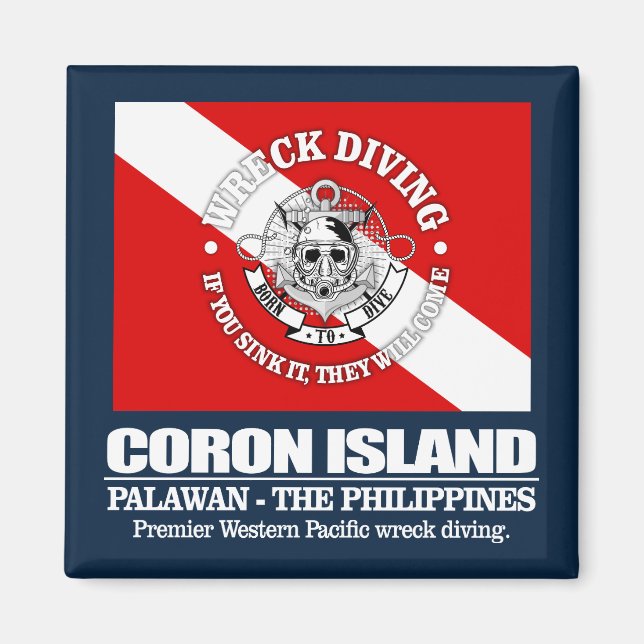 Coron Island (beste Wracks) Magnet (Vorne)