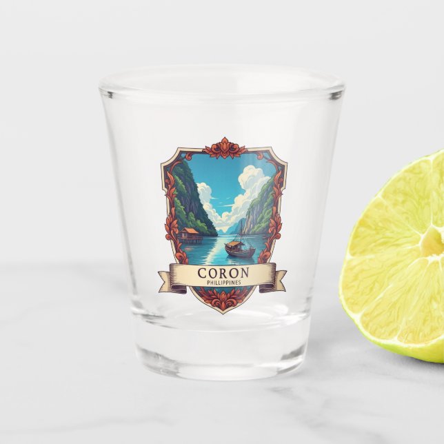 Coron Philippinen Schnapsglas (Vorderseite)