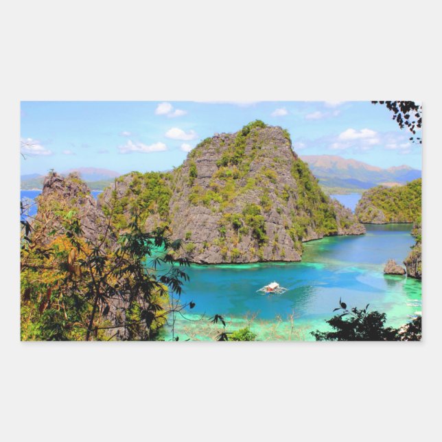 Coron Travel Rechteckiger Aufkleber (Vorderseite)