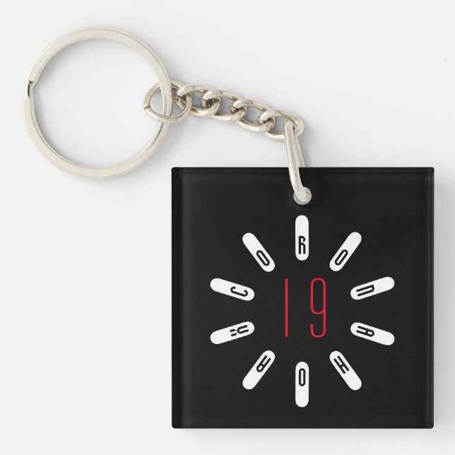 CORONA 19 HOAX Schlüsselanhänger (Vorderseite)