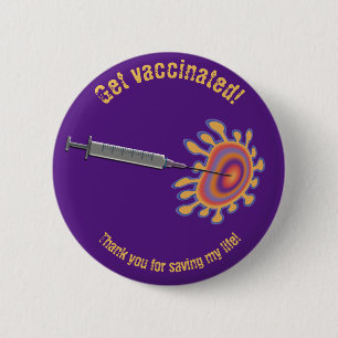Corona – get vaccinated! button