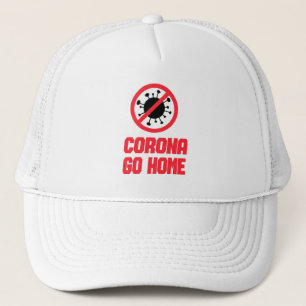 CORONA GO ZUHAUSE - Corona Awareness Design Truckerkappe