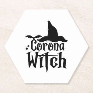 Corona-Hexe Halloween, Lustiges Halloween , Untersetzer