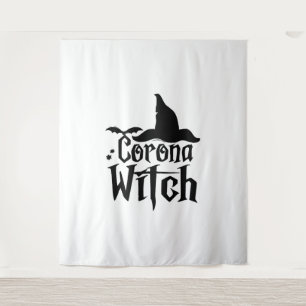 Corona-Hexe Halloween, Lustiges Halloween , Wandteppich