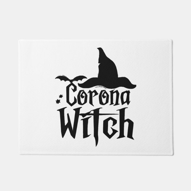 Corona Hexehy Halloween , Funny Halloween , Fußmatte (Vorderseite)