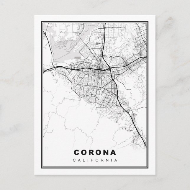 Corona Map Postkarte (Vorderseite)