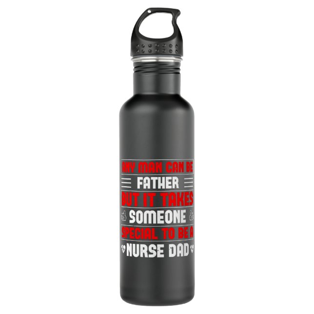 Corona Nurses - Nurse Vater ist besonders Edelstahlflasche (Vorderseite)