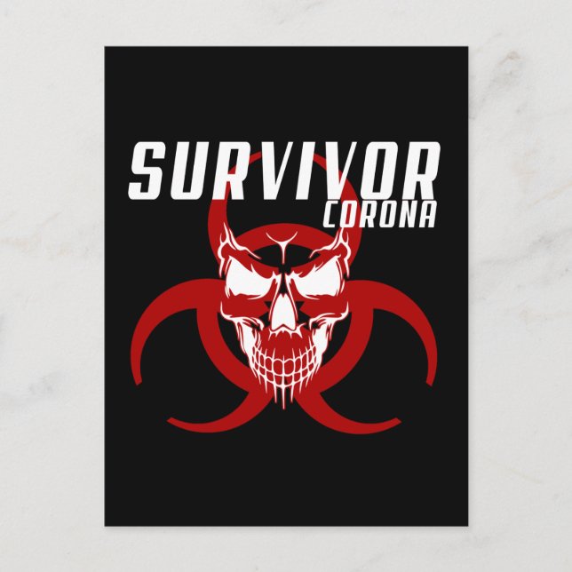 Corona Survivor Postkarte (Vorderseite)