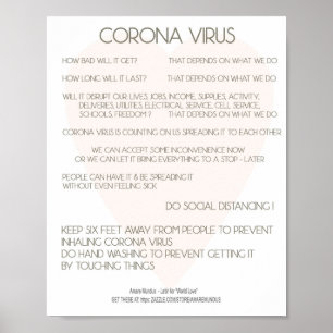 Corona Virus Advice Poster pour Lieu de travail, A