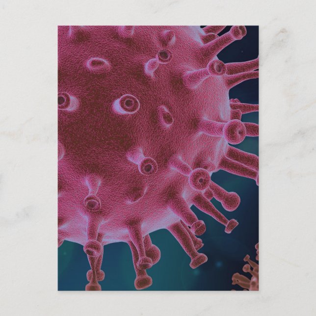 Corona-Virus-Mikrobiologie Postkarte (Vorderseite)