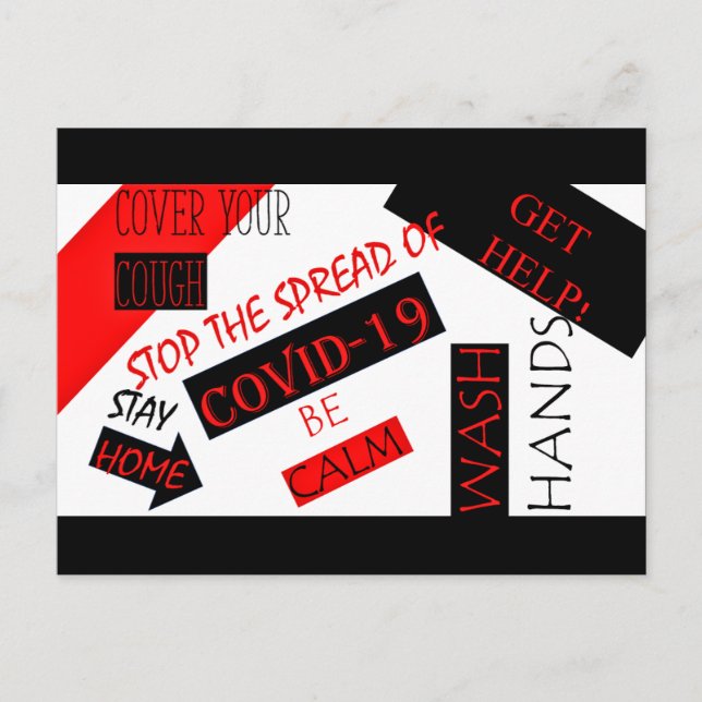 CORONA VIRUS POSTKARTE (Vorderseite)