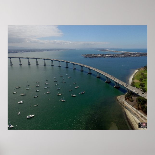 Coronado Bay Bridge von San Diego Poster (Vorne)