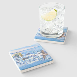 Coronado Beach California Playground Steinuntersetzer