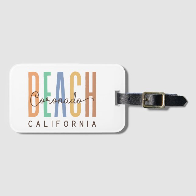 Coronado Beach California (Sands) Gepäckanhänger (Vorderseite (Horizontal))