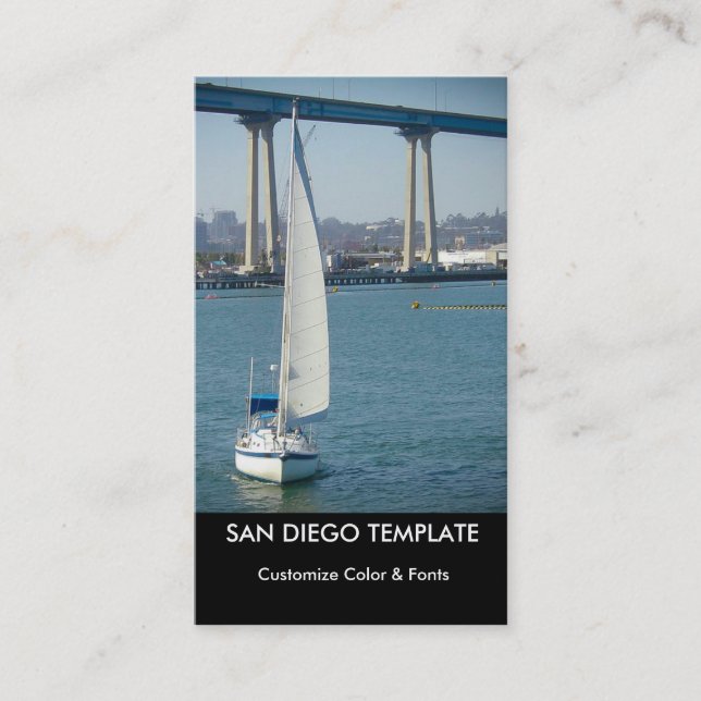 Coronado Bridge Sailing San Diego Visitenkarte (Vorderseite)