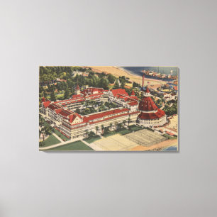 Coronado, CA - Vogelauge im Hotel del Coronado Leinwanddruck