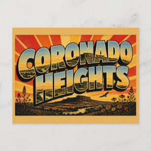 Coronado Heights Kansas Sandstein-Hügel Prärie Postkarte