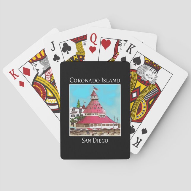 Coronado Island San Diego Kalifornien Spielkarten (Rückseite)