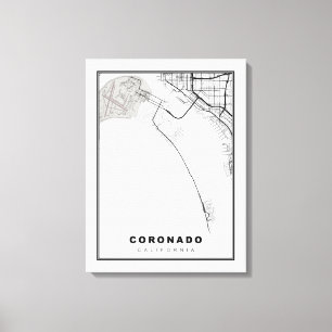 Coronado Map Leinwanddruck