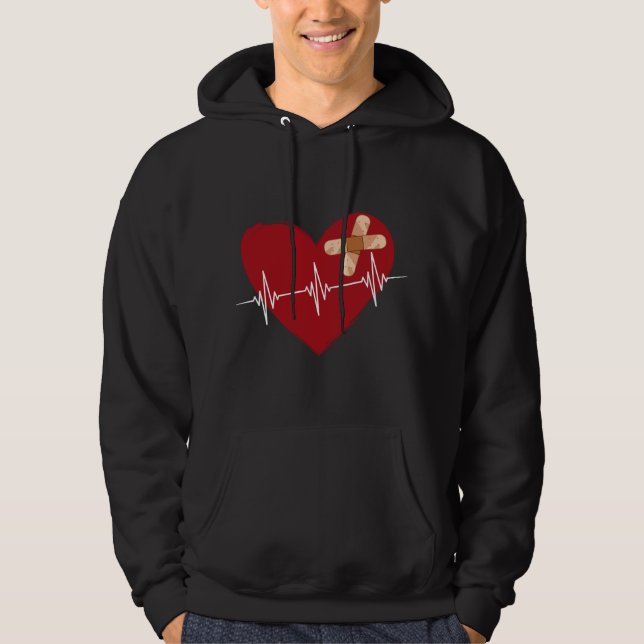 Coronary Diseases Artery Bypass Open Heart Surgery Hoodie (Vorderseite)