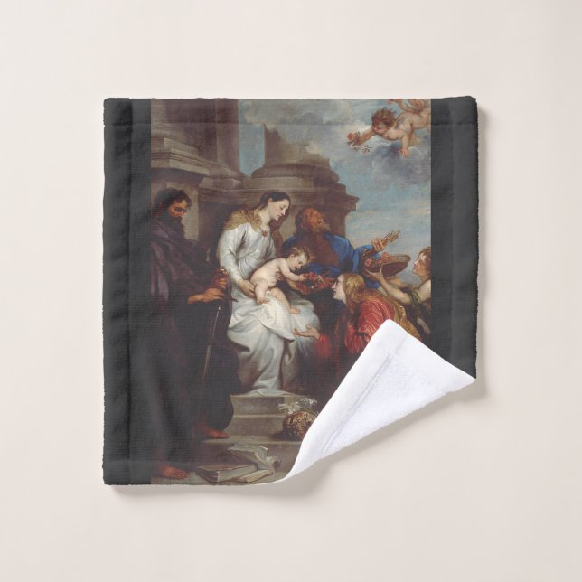Coronation de Saint Rosalia par Anthony van Dyck (Gant de toilette)