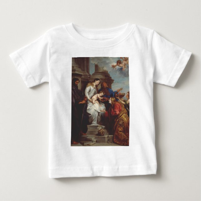 Coronation Saint Rosalia von Anthony van Dyck Baby T-shirt (Vorderseite)