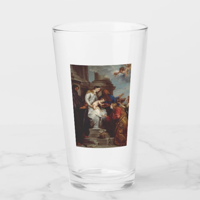 Coronation Saint Rosalia von Anthony van Dyck Glas (Vorderseite)