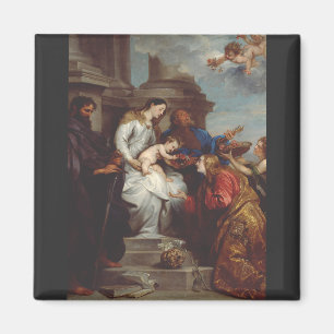 Coronation Saint Rosalia von Anthony van Dyck Magnet