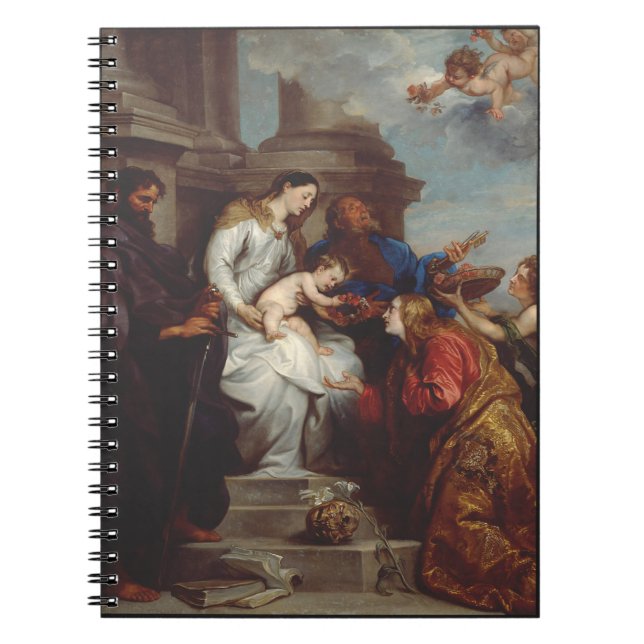 Coronation Saint Rosalia von Anthony van Dyck Notizblock (Vorderseite)