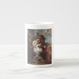 Coronation Saint Rosalia von Anthony van Dyck Prozellantasse