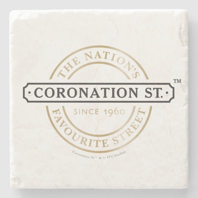 Coronation Street - Logo Steinuntersetzer (Vorderseite)
