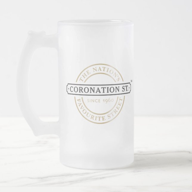 Coronation Street - Mattierte Tasse von Logos (Links)