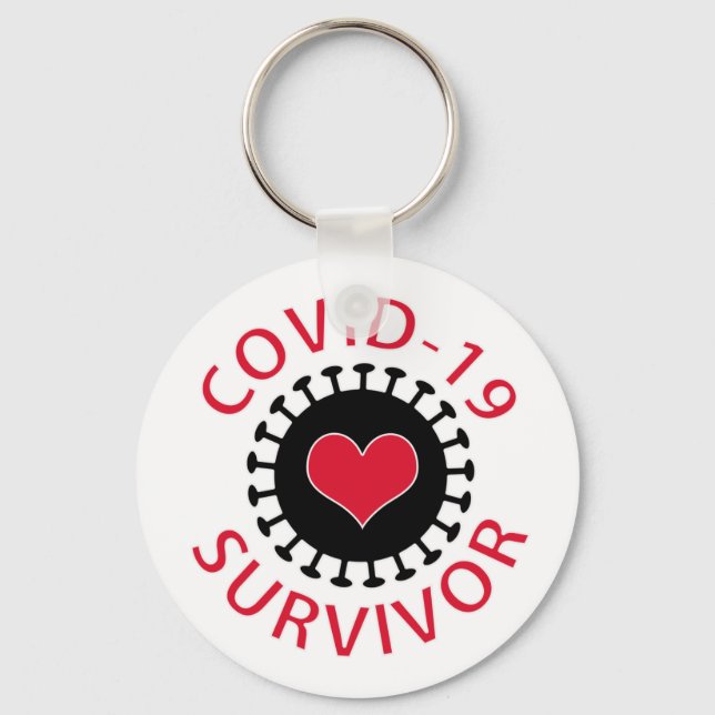 Coronavirus Covid-19 Survivor Schlüsselanhänger (Vorderseite)
