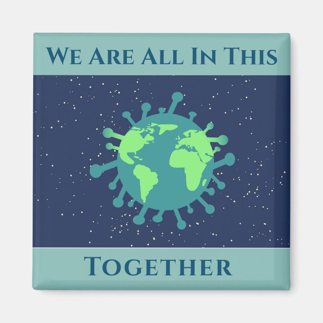 Coronavirus Covid 19 zusammen Magnet (Vorne)