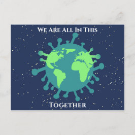 Coronavirus Covid 19 zusammen Postkarte