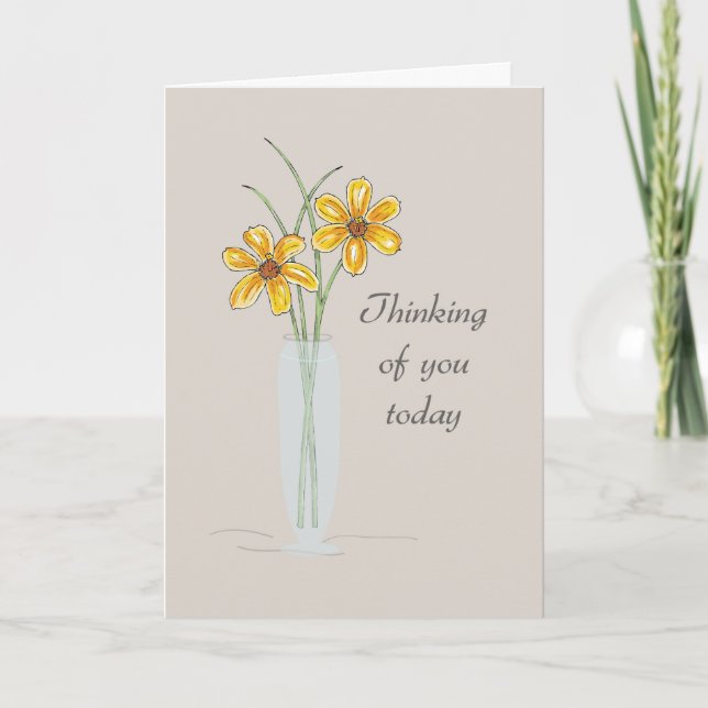 Coronavirus COVID Denken Sie an Sie Daisies Blume Karte (Vorderseite)