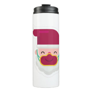 Coronavirus-Gesichtsmaske Santa Weihnachten Thermosbecher