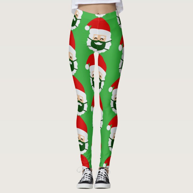 Coronavirus-Gesichtsmasken Leggings (Vorderseite)