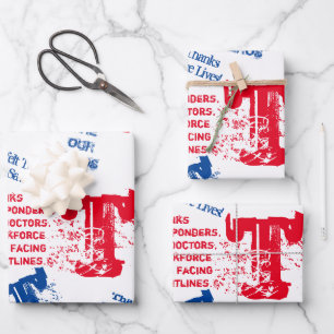 CORONAVIRUS HEROES GESCHENKPAPIER SET