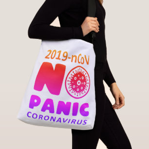 Coronavirus Mehrdruck Cross Body Bag, große Tragetaschen Mit Langen Trägern